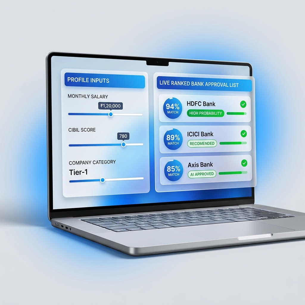 Right Lender AI Profile Analysis Laptop Dashboard Mockup